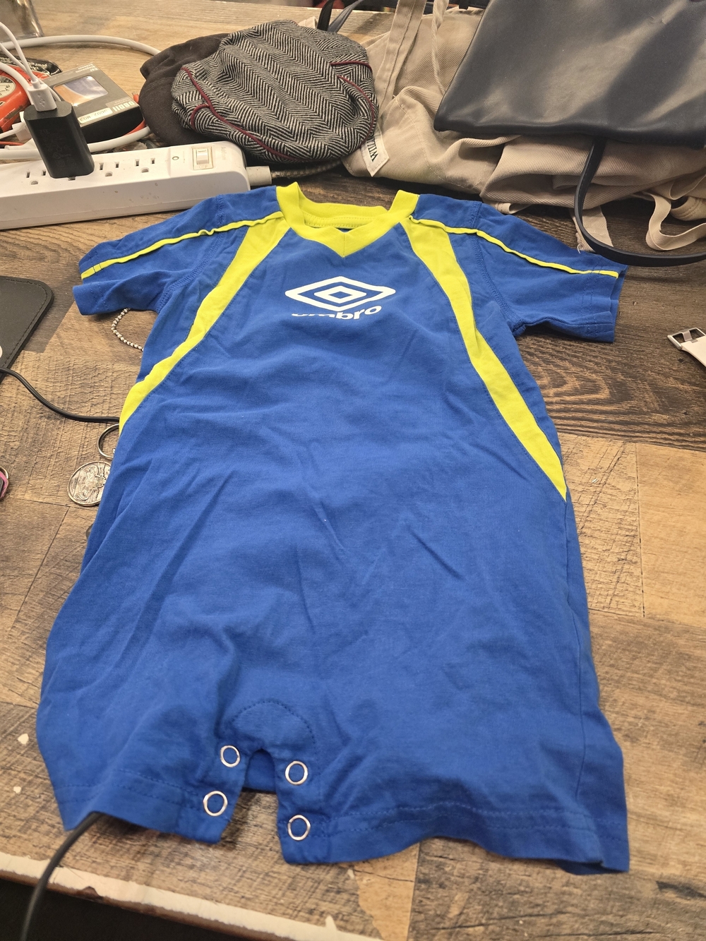 Umbro Blue and Yellow Kids Soccer Romper